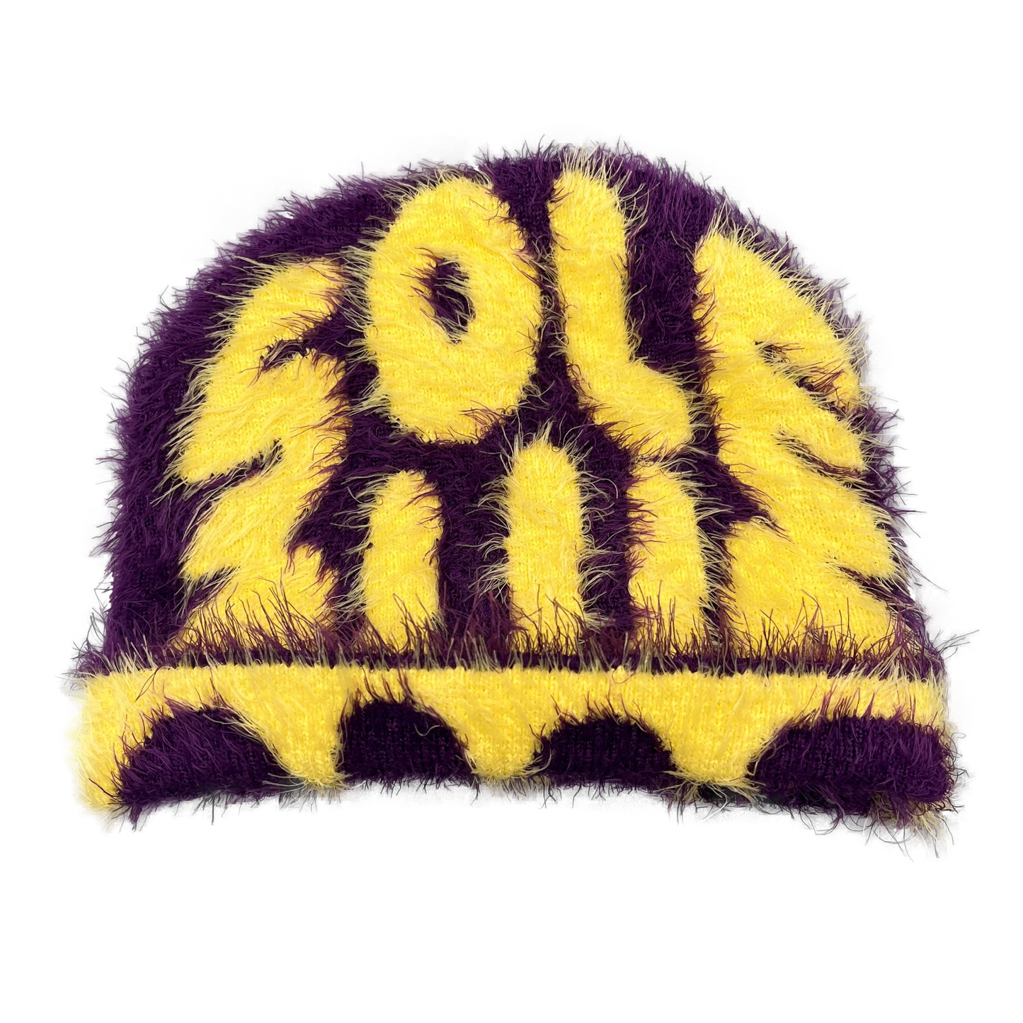 Purple Mohair Beanie | One Size | Reversible & Stylish