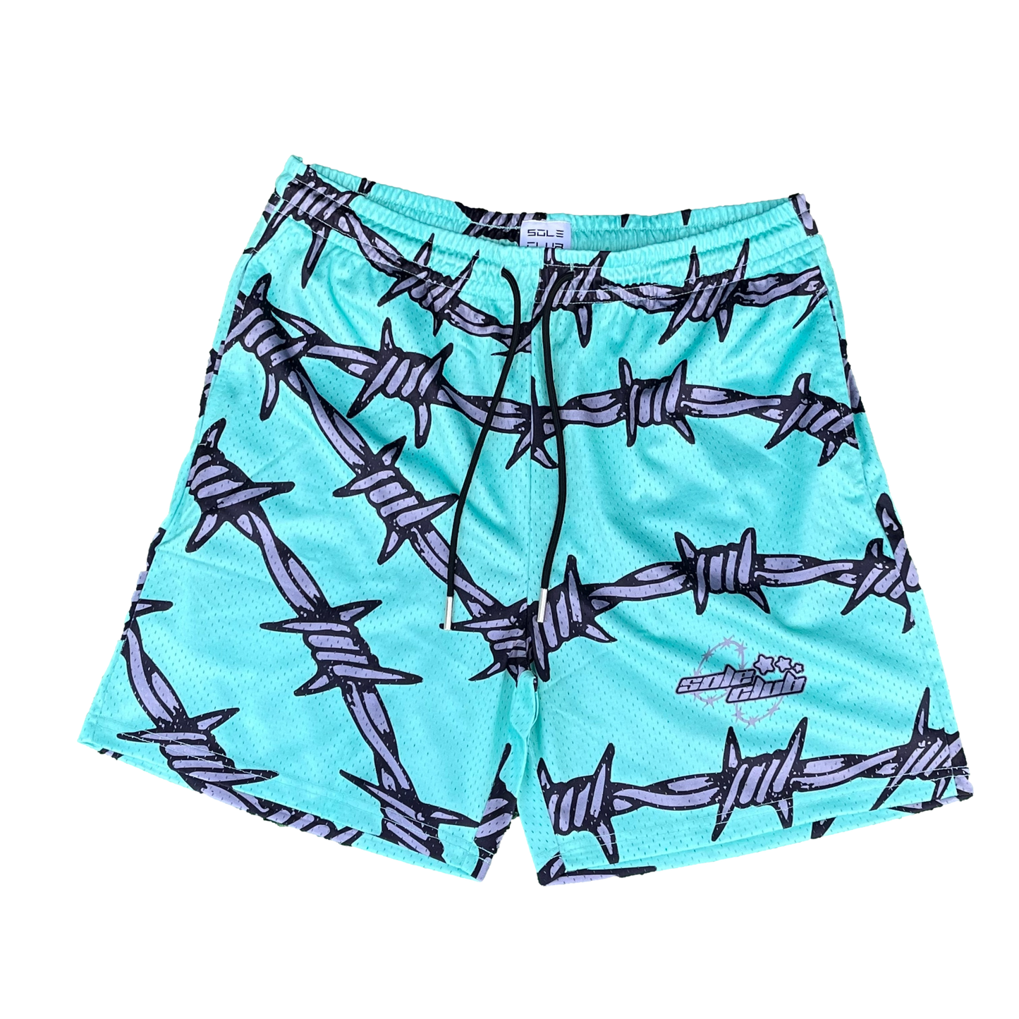 Chain Link Shorts - Teal | 6" Inseam | Stylish Fit