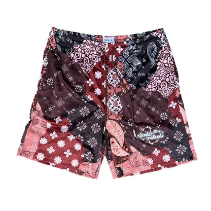 Brown Paisley Shorts | 6" Inseam | Stylish & Comfortable

